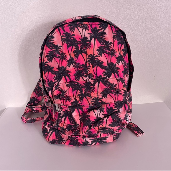 Victoria’s Secret Pink Pink & Orange Palm Tree Backpack
